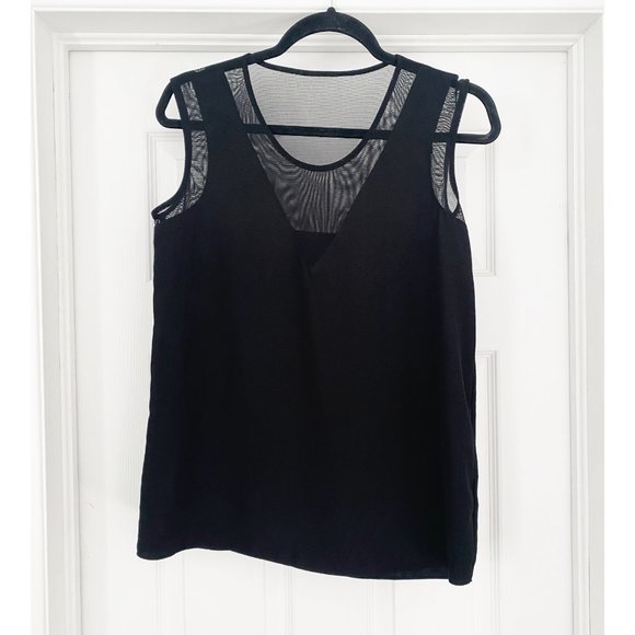 Helmut Lang "Nexa" Mesh Insert Top in Black, size Small - Picture 7 of 8